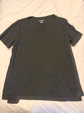 Eddie Bauer Black Short-Sleeve Crewneck Tee